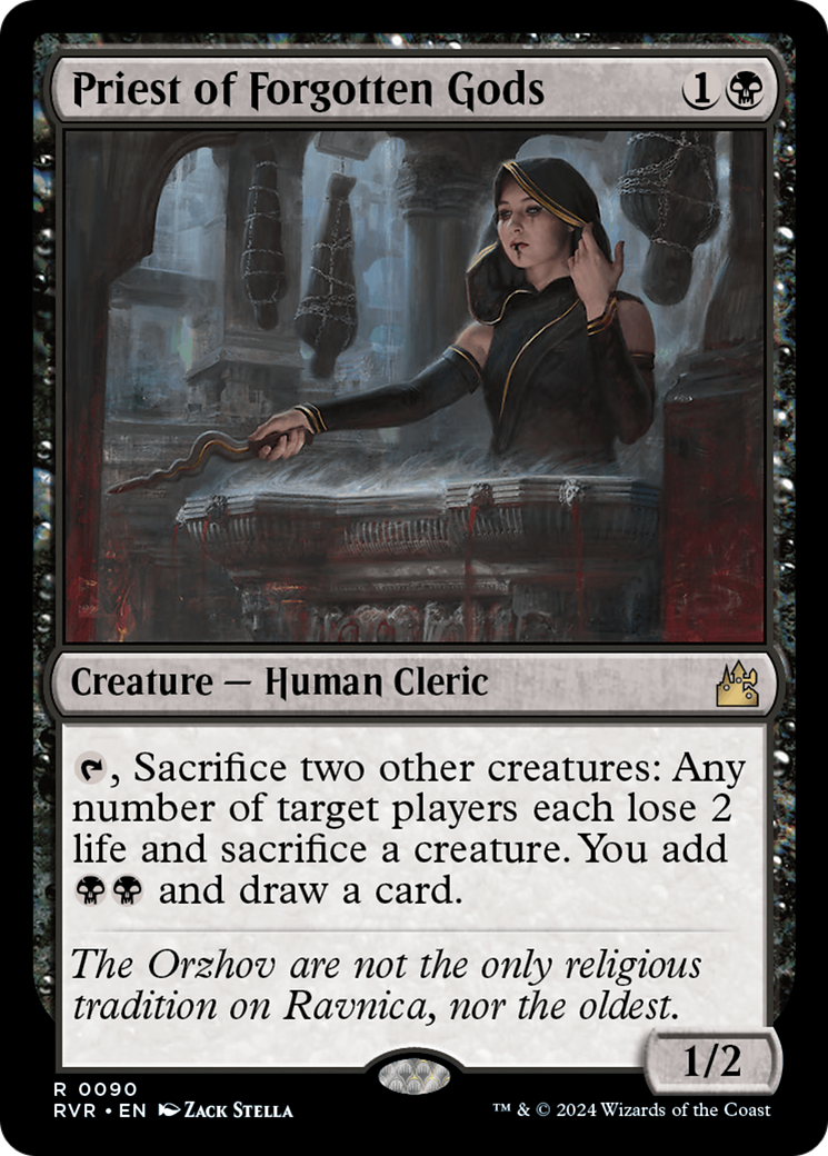 Priest of Forgotten Gods (RVR-090) - Ravnica Remastered Foil - Premium MTG Single from Wizards of the Coast - Just $1.33! Shop now at Game Crave Tournament Store