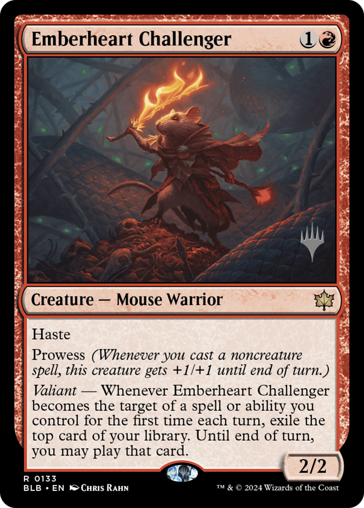 Emberheart Challenger (PBLB-133P) - Bloomburrow Promos - Premium MTG Single from Wizards of the Coast - Just $4.31! Shop now at Game Crave Tournament Store