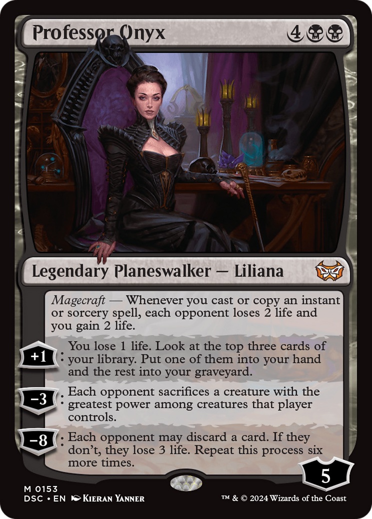 Professor Onyx (DSC-153) - Duskmourn: House of Horror Commander - Premium MTG Single from Wizards of the Coast - Just $0.98! Shop now at Game Crave Tournament Store