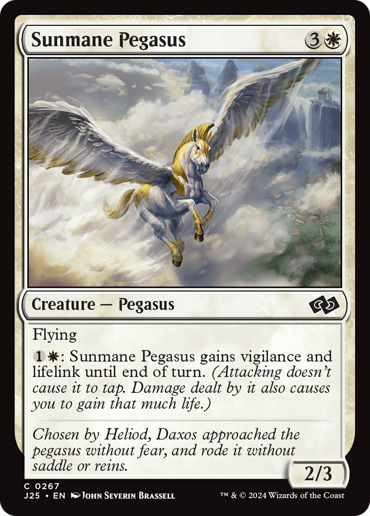Sunmane Pegasus (J25-267) - Foundations Jumpstart - Premium MTG Single from Wizards of the Coast - Just $0.25! Shop now at Game Crave Tournament Store