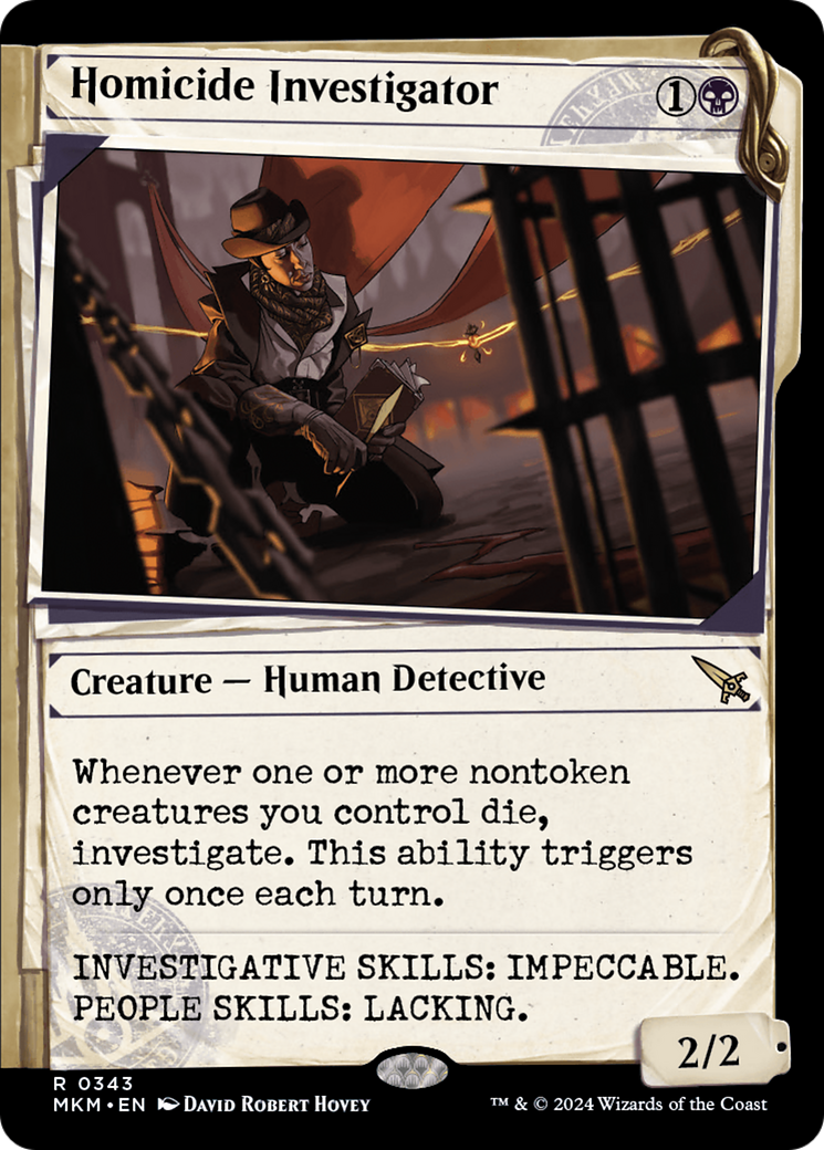 Homicide Investigator (MKM-343) - Murders at Karlov Manor: (Showcase) Foil - Premium MTG Single from Wizards of the Coast - Just $0.25! Shop now at Game Crave Tournament Store