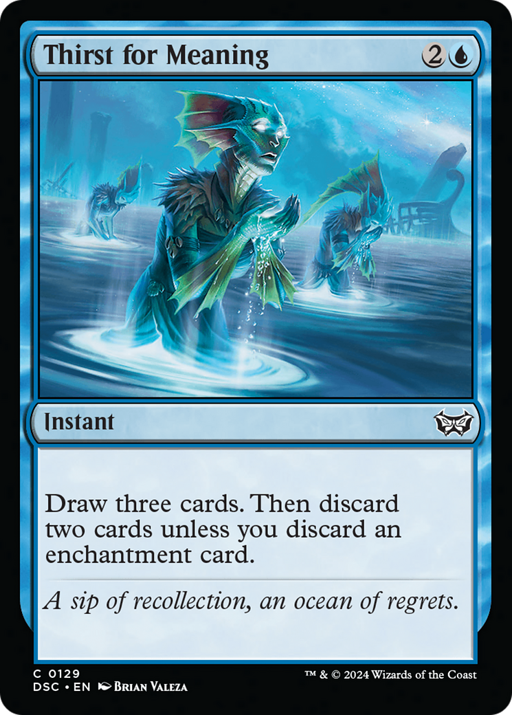 Thirst for Meaning (DSC-129) - Duskmourn: House of Horror Commander - Premium MTG Single from Wizards of the Coast - Just $0.25! Shop now at Game Crave Tournament Store