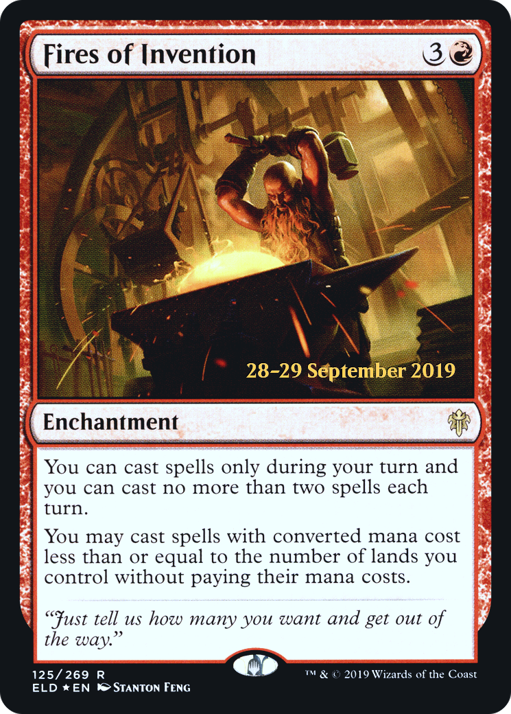 Fires of Invention (PELD-125S) - Throne of Eldraine Promos Foil