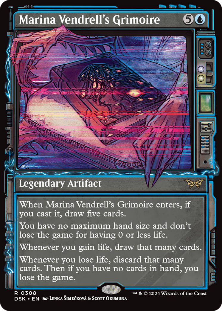 Marina Vendrell's Grimoire (DSK-308) - Duskmourn: House of Horror: (Showcase) - Premium MTG Single from Wizards of the Coast - Just $0.25! Shop now at Game Crave Tournament Store