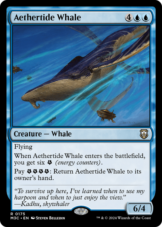 Aethertide Whale (M3C-175) - Modern Horizons 3 Commander Foil - Premium MTG Single from Wizards of the Coast - Just $0.25! Shop now at Game Crave Tournament Store