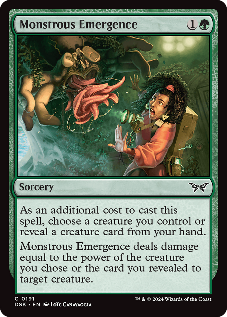 Monstrous Emergence (DSK-191) - Duskmourn: House of Horror Foil - Premium MTG Single from Wizards of the Coast - Just $0.25! Shop now at Game Crave Tournament Store