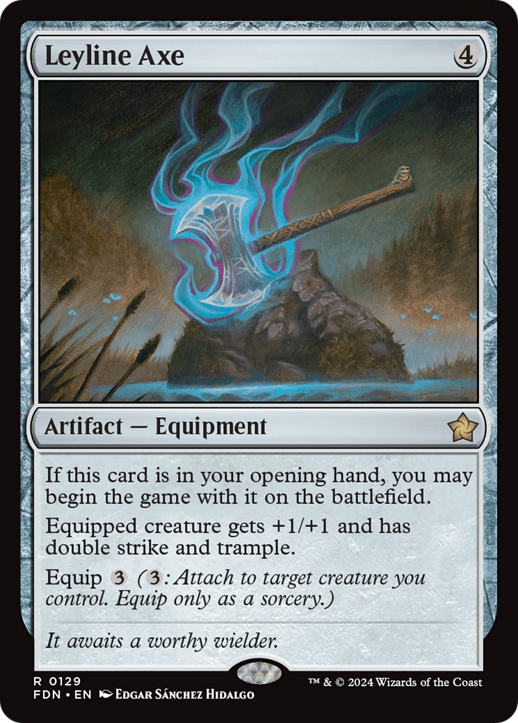 Leyline Axe (FDN-129) - Foundations Foil - Premium MTG Single from Wizards of the Coast - Just $1.98! Shop now at Game Crave Tournament Store
