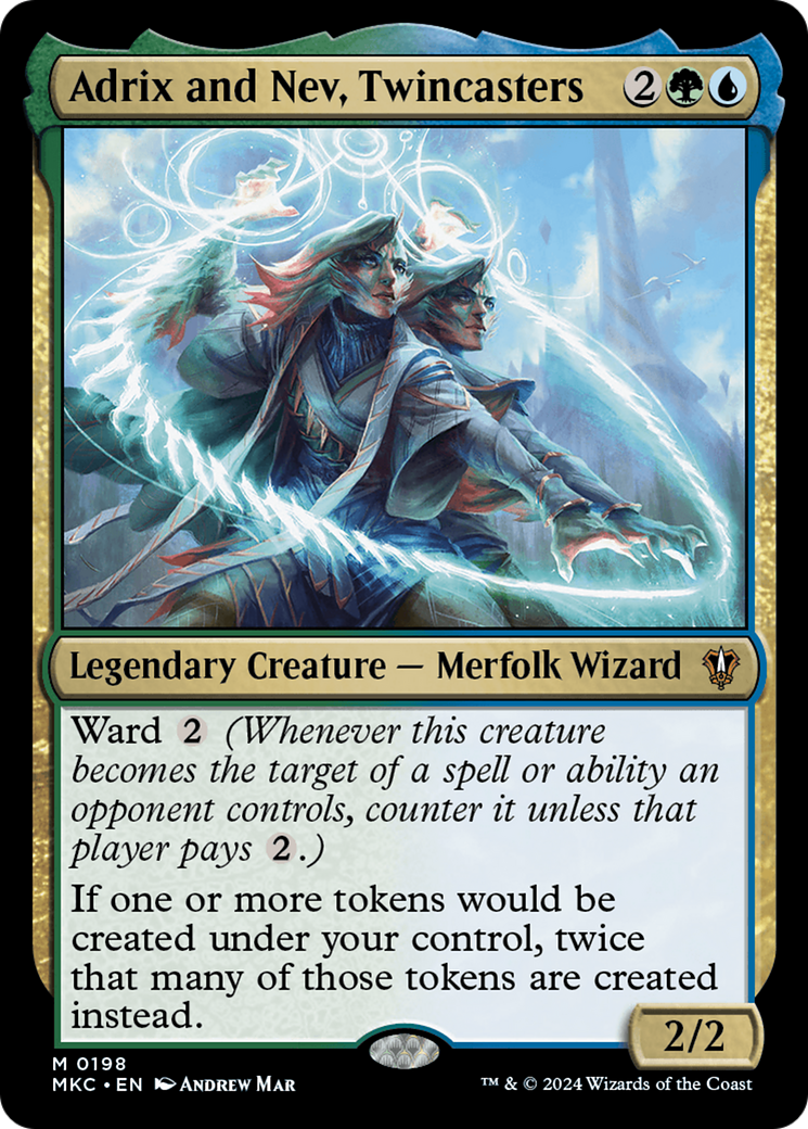 Adrix and Nev, Twincasters (MKC-198) - Murders at Karlov Manor Commander - Premium MTG Single from Wizards of the Coast - Just $2.18! Shop now at Game Crave Tournament Store