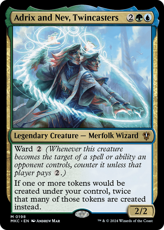 Adrix and Nev, Twincasters (MKC-198) - Murders at Karlov Manor Commander - Premium MTG Single from Wizards of the Coast - Just $2.18! Shop now at Game Crave Tournament Store