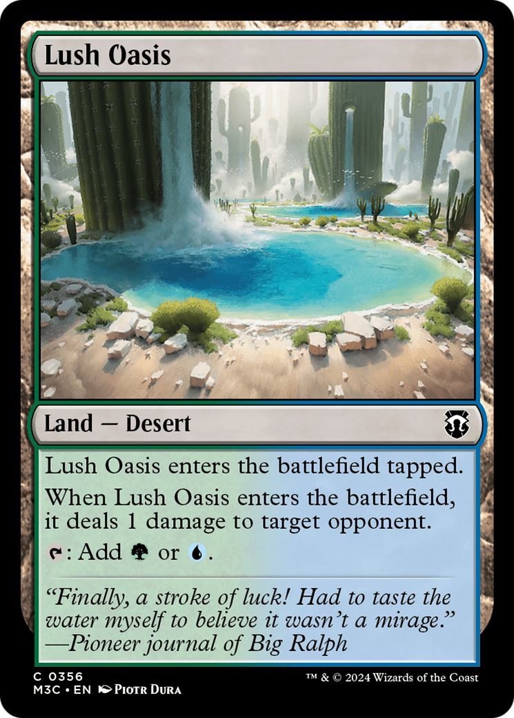 Lush Oasis (M3C-356) - Modern Horizons 3 Commander Foil - Premium MTG Single from Wizards of the Coast - Just $0.25! Shop now at Game Crave Tournament Store