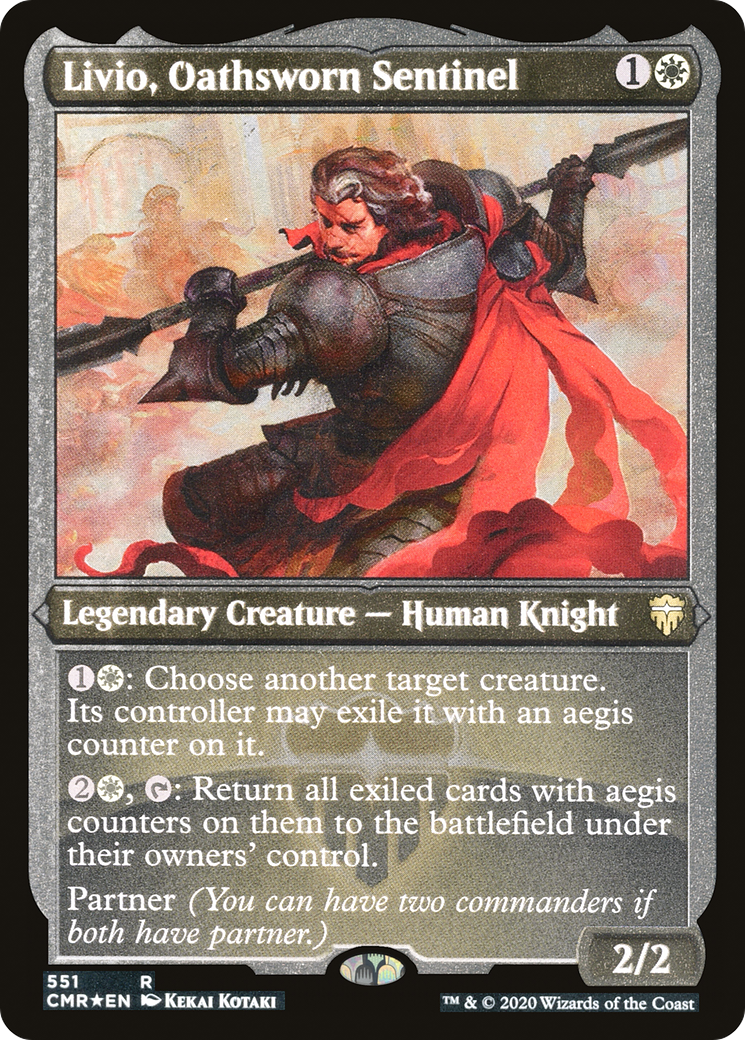 Livio, Oathsworn Sentinel (CMR-551) - Commander Legends Foil