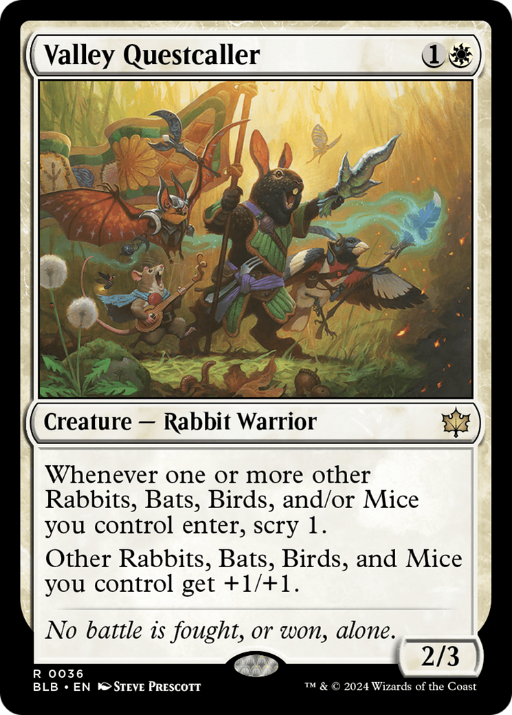 Valley Questcaller (BLB-036) - Bloomburrow Foil - Premium MTG Single from Wizards of the Coast - Just $0.79! Shop now at Game Crave Tournament Store
