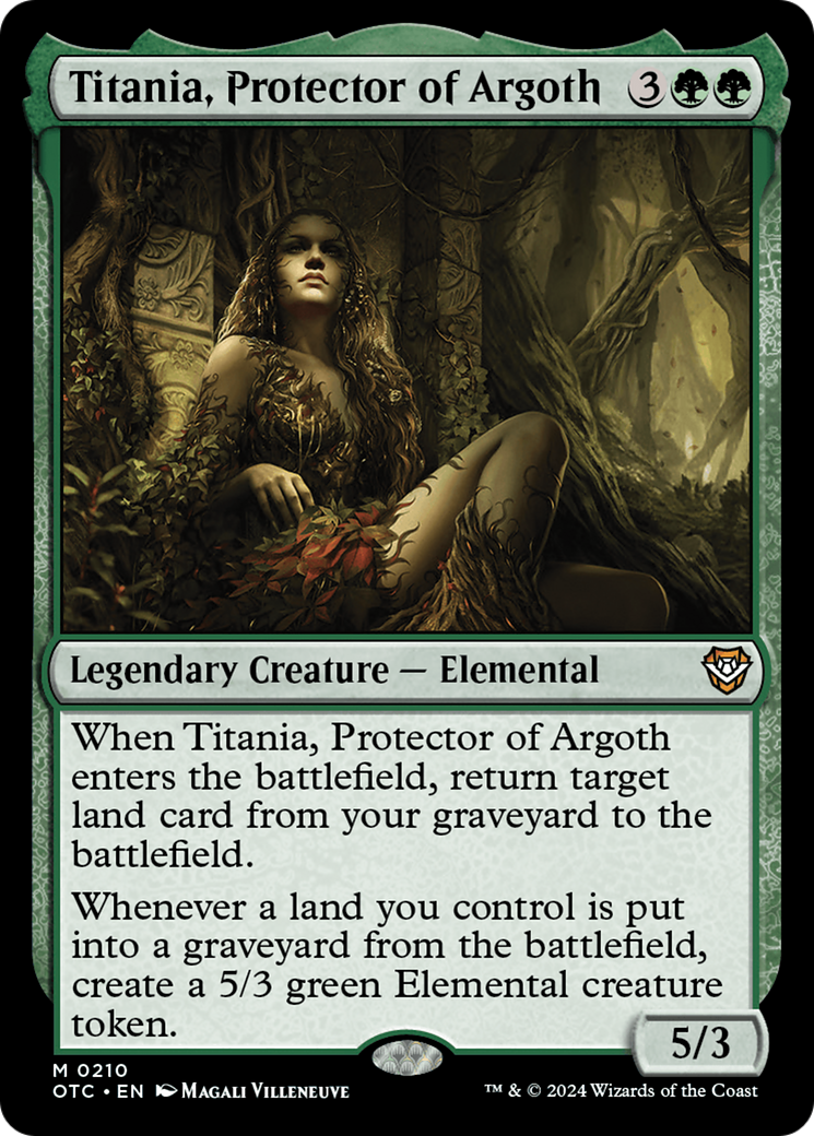 Titania, Protector of Argoth (OTC-210) - Outlaws of Thunder Junction Commander - Premium MTG Single from Wizards of the Coast - Just $0.73! Shop now at Game Crave Tournament Store