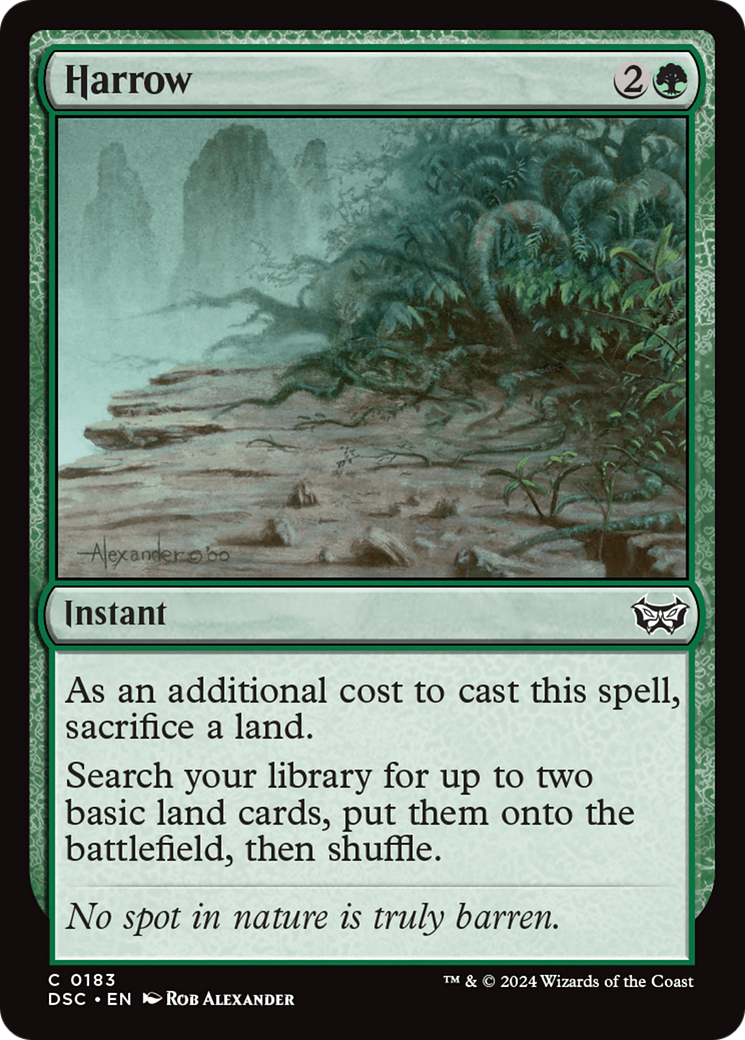 Harrow (DSC-183) - Duskmourn: House of Horror Commander - Premium MTG Single from Wizards of the Coast - Just $0.25! Shop now at Game Crave Tournament Store
