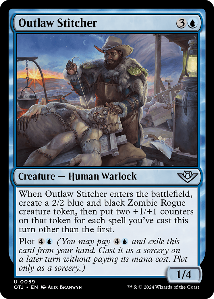Outlaw Stitcher (OTJ-059) - Outlaws of Thunder Junction Foil - Premium MTG Single from Wizards of the Coast - Just $0.25! Shop now at Game Crave Tournament Store