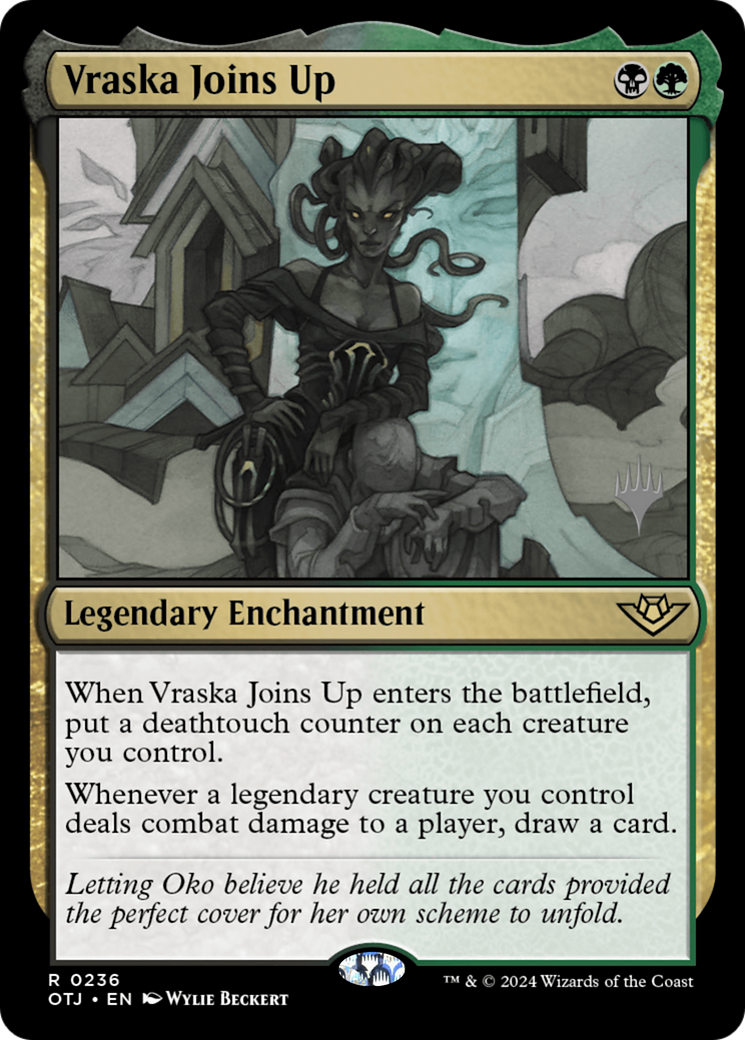 Vraska Joins Up (POTJ-236P) - Outlaws of Thunder Junction Promos Foil - Premium MTG Single from Wizards of the Coast - Just $0.54! Shop now at Game Crave Tournament Store
