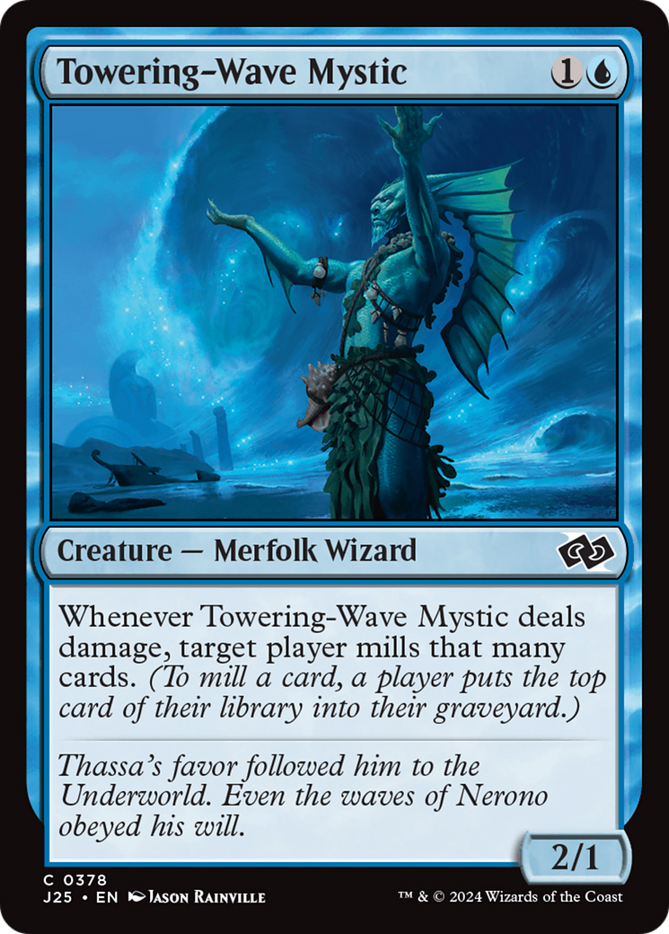 Towering-Wave Mystic (J25-378) - Foundations Jumpstart - Premium MTG Single from Wizards of the Coast - Just $0.25! Shop now at Game Crave Tournament Store