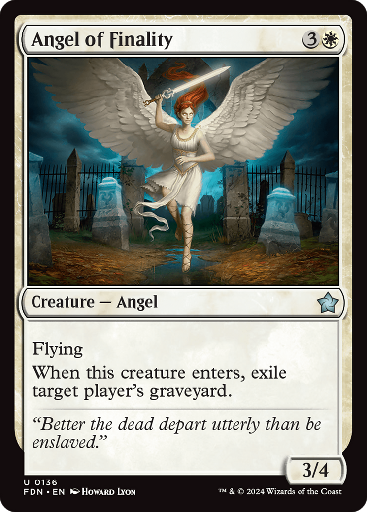 Angel of Finality (FDN-136) - Foundations - Premium MTG Single from Wizards of the Coast - Just $0.25! Shop now at Game Crave Tournament Store