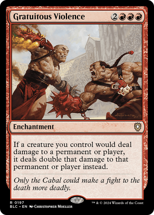 Gratuitous Violence (BLC-197) - Bloomburrow Commander - Premium MTG Single from Wizards of the Coast - Just $2.02! Shop now at Game Crave Tournament Store