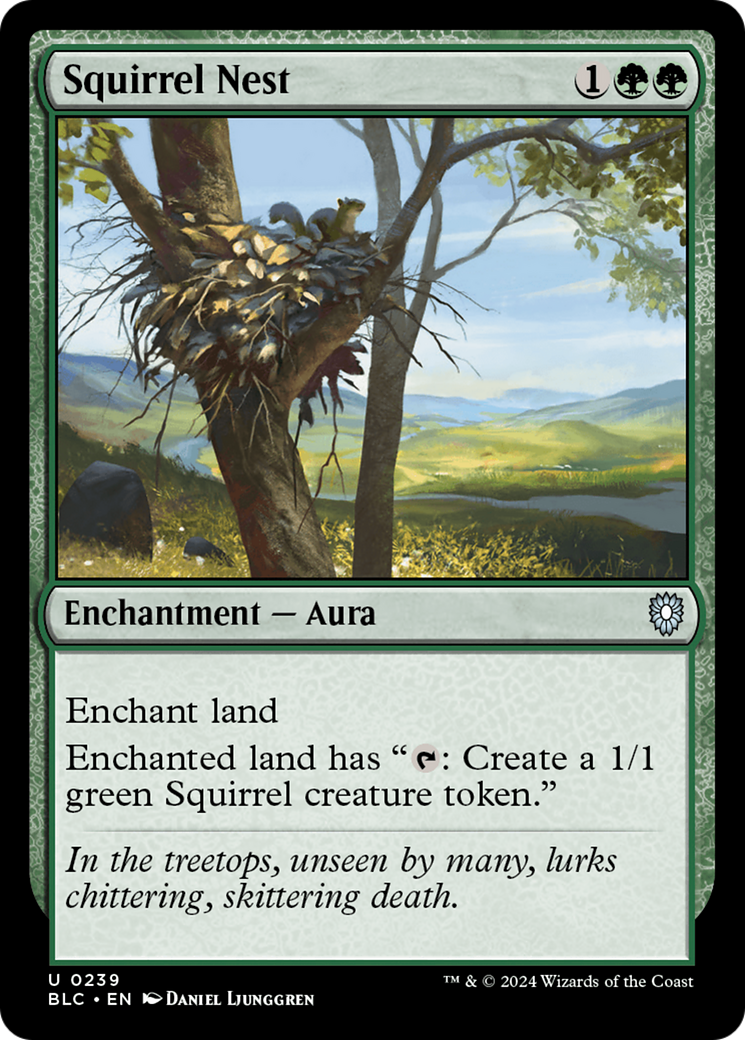 Squirrel Nest (BLC-239) - Bloomburrow Commander - Premium MTG Single from Wizards of the Coast - Just $0.25! Shop now at Game Crave Tournament Store