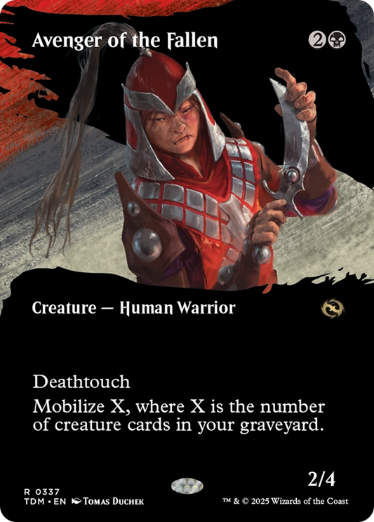 Avenger of the Fallen (TDM-337) - Tarkir: Dragonstorm: (Showcase) (Borderless) - Premium MTG Single from Wizards of the Coast - Just $0.13! Shop now at Game Crave Tournament Store