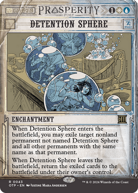 Detention Sphere (OTP-043) - Breaking News: (Showcase) (Borderless) Foil - Premium MTG Single from Wizards of the Coast - Just $0.25! Shop now at Game Crave Tournament Store