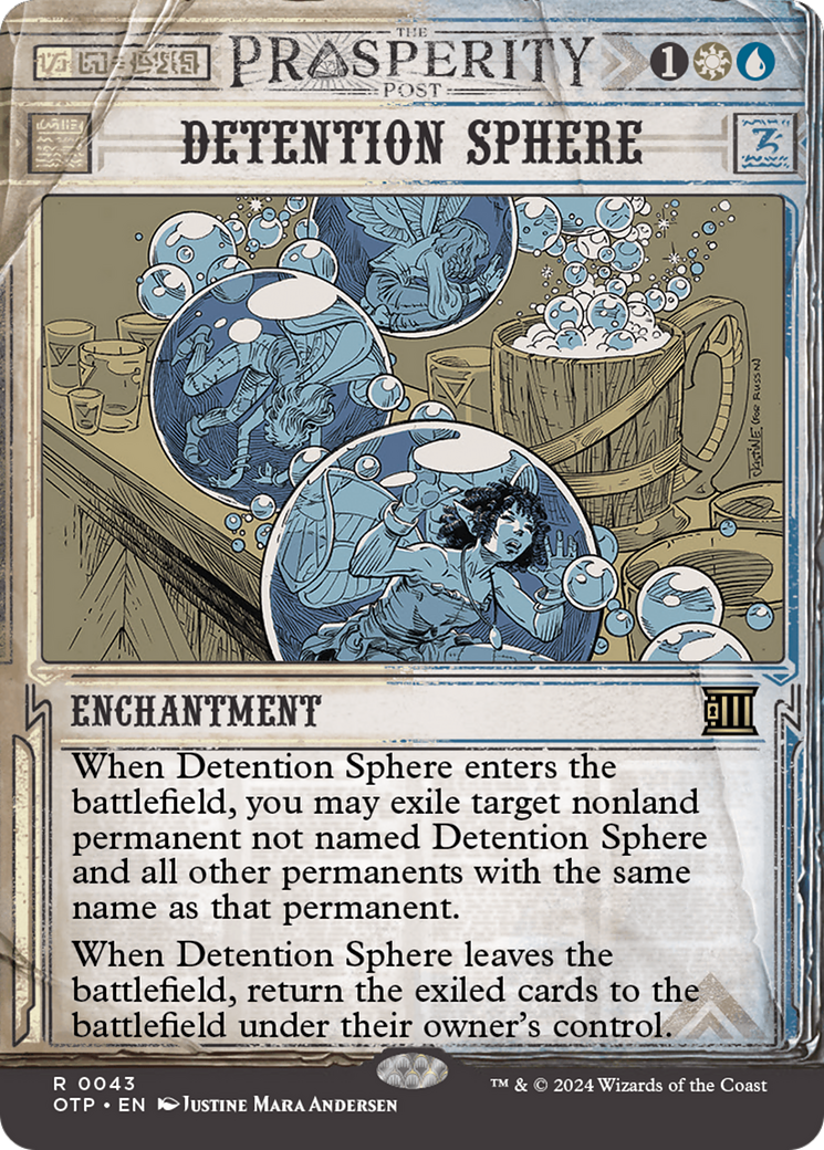 Detention Sphere (OTP-043) - Breaking News: (Showcase) (Borderless) - Premium MTG Single from Wizards of the Coast - Just $0.23! Shop now at Game Crave Tournament Store