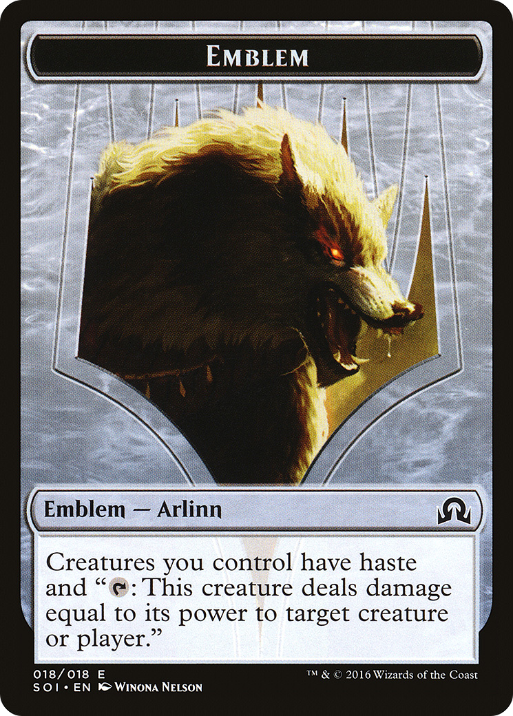Arlinn Kord Emblem (TSOI-018) - Shadows over Innistrad Tokens