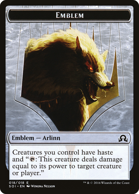 Arlinn Kord Emblem (TSOI-018) - Shadows over Innistrad Tokens