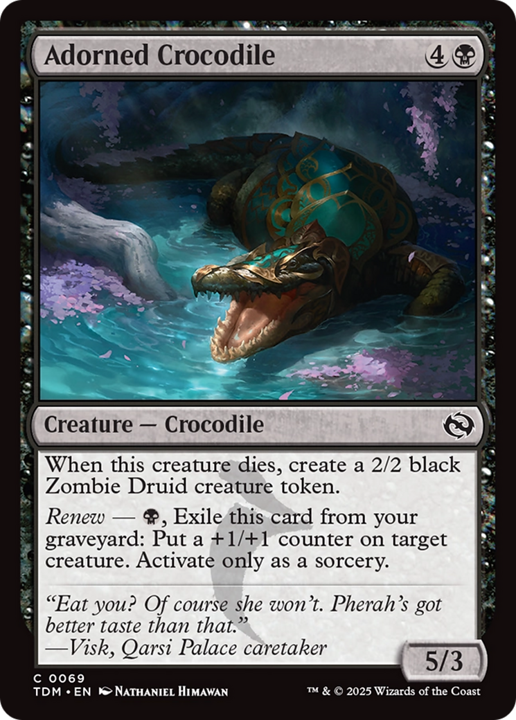 Adorned Crocodile (TDM-069) - Tarkir: Dragonstorm - Premium MTG Single from Wizards of the Coast - Just $0.08! Shop now at Game Crave Tournament Store