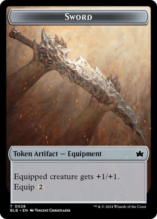Sword (BLB-028) - Bloomburrow Tokens Foil