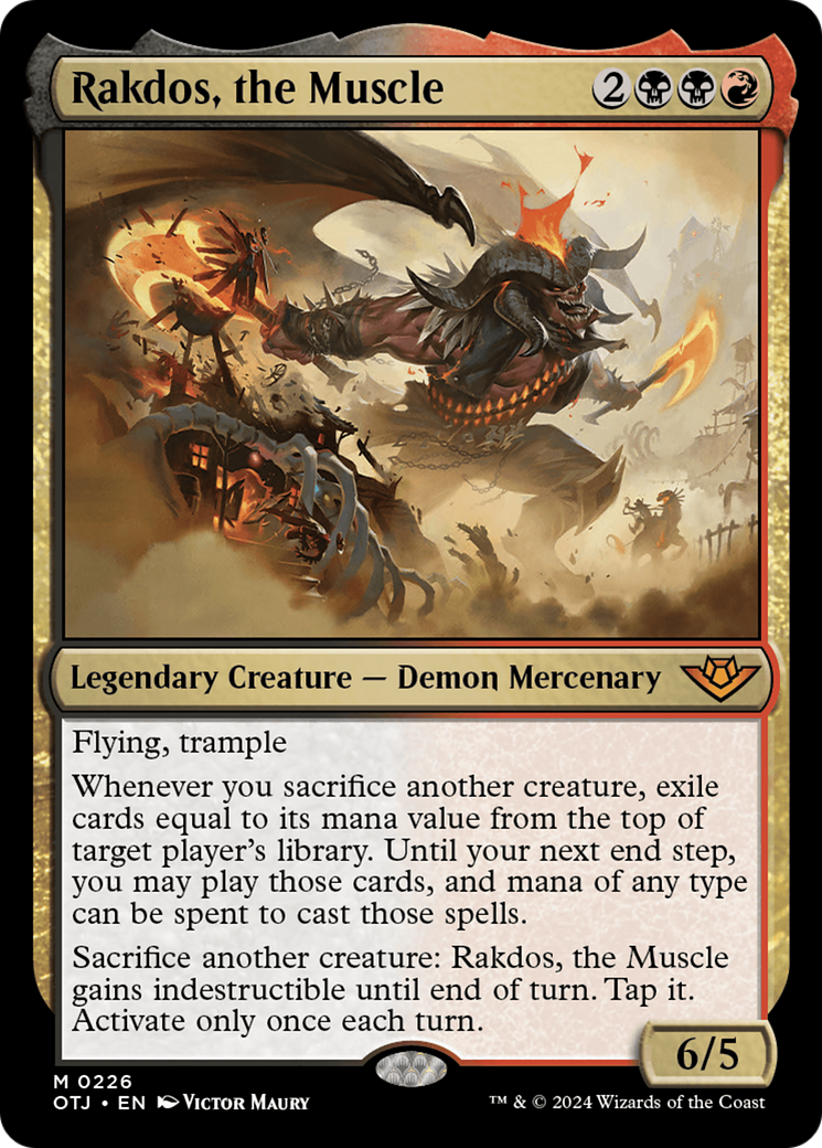 Rakdos, the Muscle (OTJ-226) - Outlaws of Thunder Junction - Premium MTG Single from Wizards of the Coast - Just $1.58! Shop now at Game Crave Tournament Store