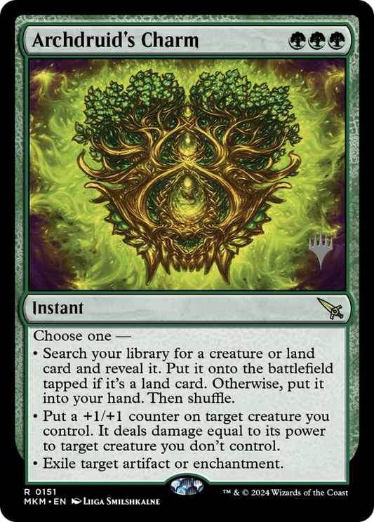 Archdruid's Charm (PMKM-151P) - Murders at Karlov Manor Promos - Premium MTG Single from Wizards of the Coast - Just $4.56! Shop now at Game Crave Tournament Store