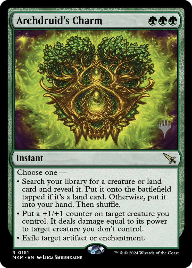 Archdruid's Charm (PMKM-151P) - Murders at Karlov Manor Promos Foil - Premium MTG Single from Wizards of the Coast - Just $4.87! Shop now at Game Crave Tournament Store