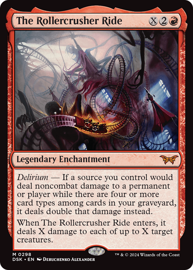 The Rollercrusher Ride (DSK-298) - Duskmourn: House of Horror Foil - Premium MTG Single from Wizards of the Coast - Just $0.75! Shop now at Game Crave Tournament Store