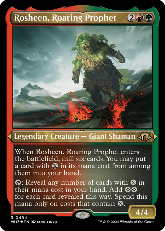 Rosheen, Roaring Prophet (MH3-494) - Modern Horizons 3 Etched Foil - Premium MTG Single from Wizards of the Coast - Just $0.25! Shop now at Game Crave Tournament Store