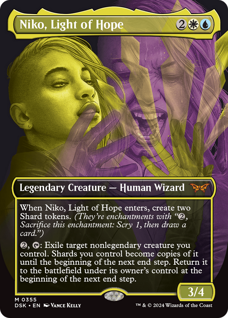 Niko, Light of Hope (DSK-355) - Duskmourn: House of Horror (Borderless) - Premium MTG Single from Wizards of the Coast - Just $0.31! Shop now at Game Crave Tournament Store