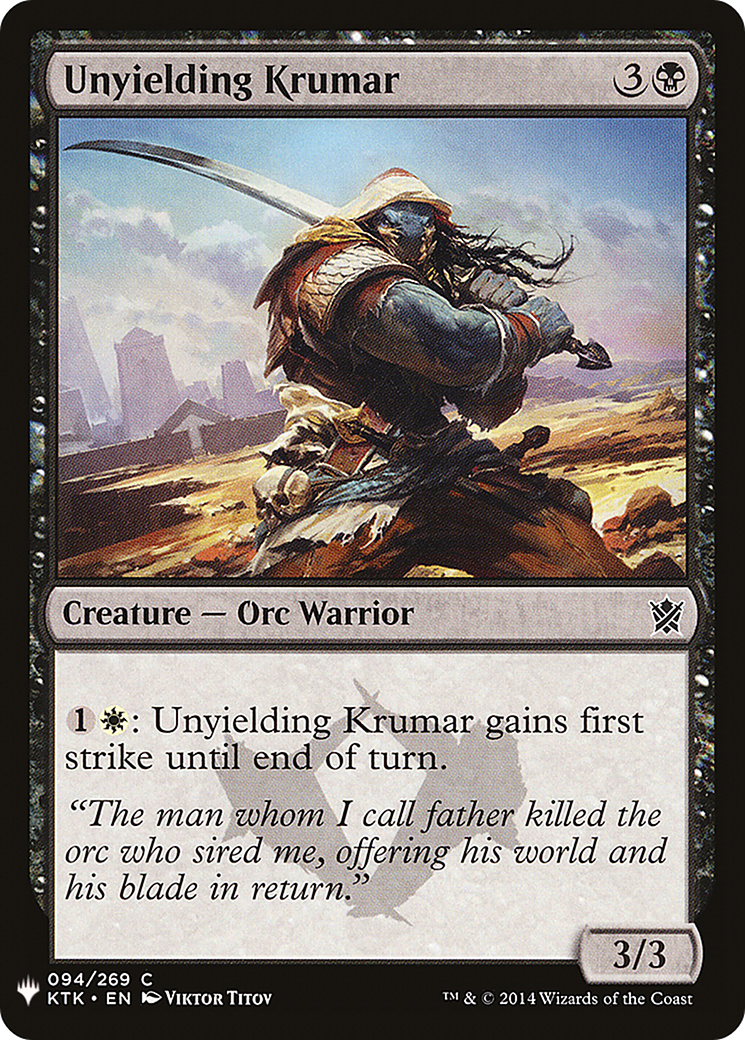 Unyielding Krumar (MB1-807) - Mystery Booster