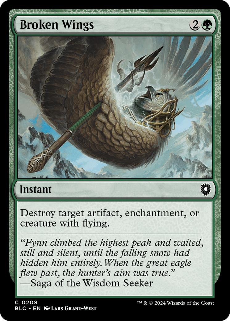 Broken Wings (BLC-208) - Bloomburrow Commander - Premium MTG Single from Wizards of the Coast - Just $0.26! Shop now at Game Crave Tournament Store