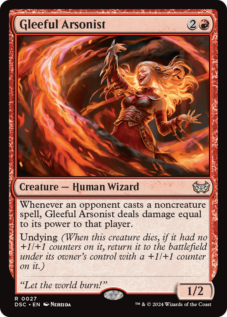 Gleeful Arsonist (DSC-027) - Duskmourn: House of Horror Commander - Premium MTG Single from Wizards of the Coast - Just $2.80! Shop now at Game Crave Tournament Store