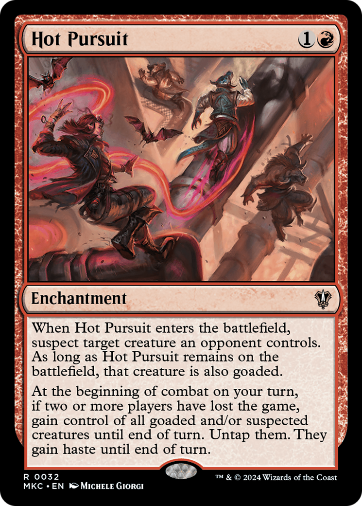 Hot Pursuit (MKC-032) - Murders at Karlov Manor Commander - Premium MTG Single from Wizards of the Coast - Just $0.25! Shop now at Game Crave Tournament Store