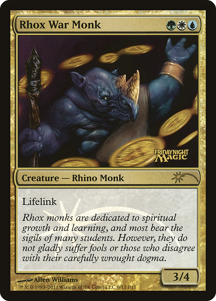 Rhox War Monk (F11-006) - Friday Night Magic 2011 Foil