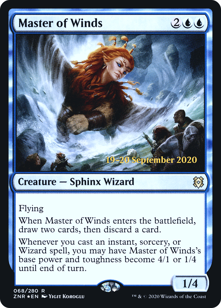 Master of Winds (PZNR-68S) - Zendikar Rising Promos Foil