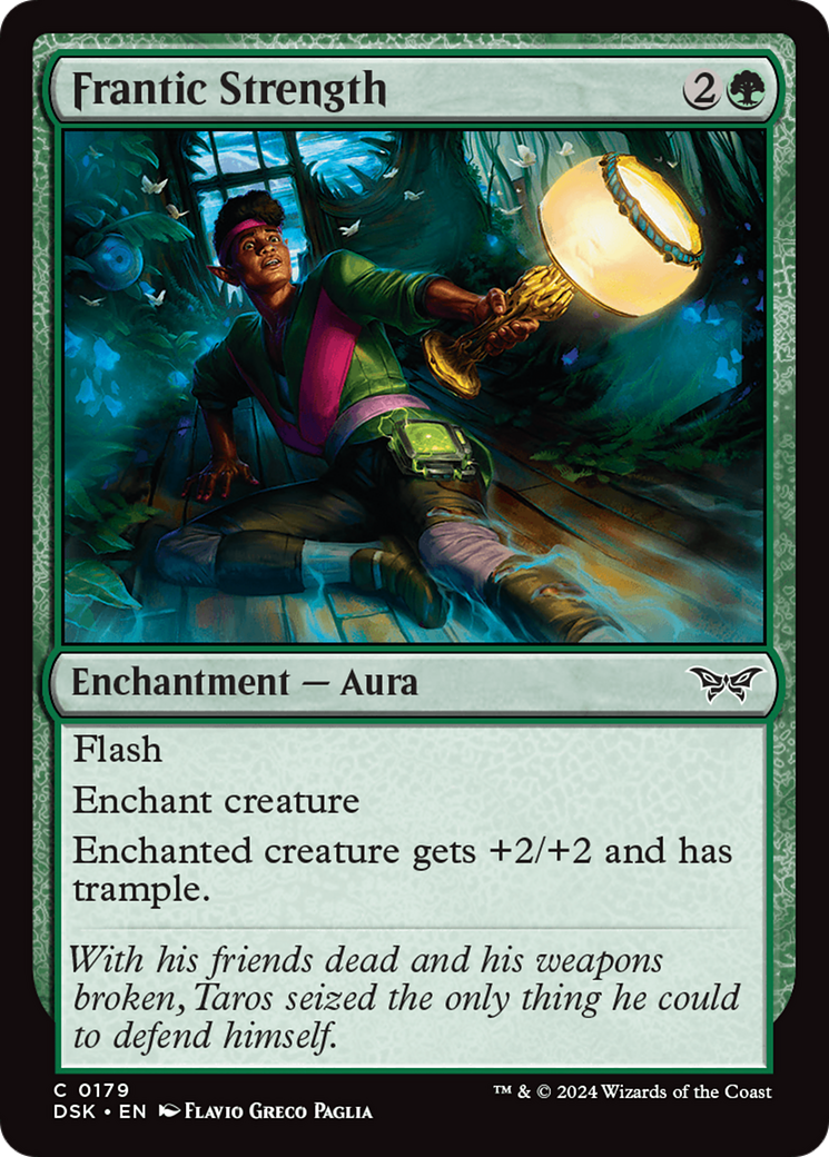 Frantic Strength (DSK-179) - Duskmourn: House of Horror Foil - Premium MTG Single from Wizards of the Coast - Just $0.25! Shop now at Game Crave Tournament Store