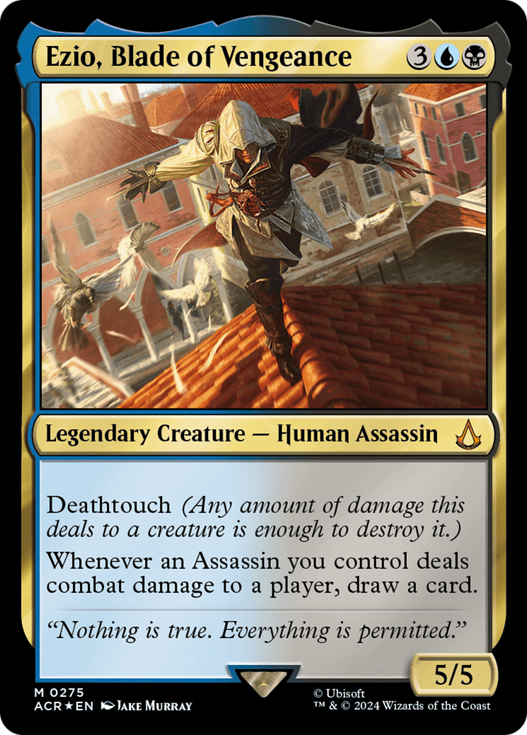 Ezio, Blade of Vengeance (ACR-275) - Assassin's Creed Foil - Premium MTG Single from Wizards of the Coast - Just $4.10! Shop now at Game Crave Tournament Store