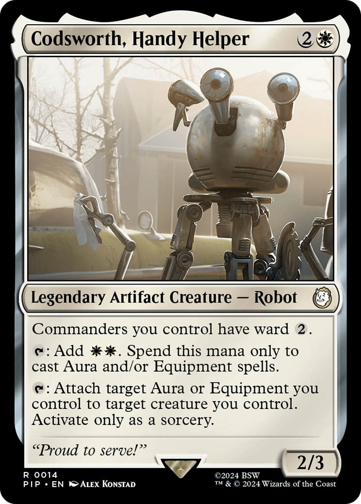 Codsworth, Handy Helper (PIP-014) - Fallout - Premium MTG Single from Wizards of the Coast - Just $7.99! Shop now at Game Crave Tournament Store