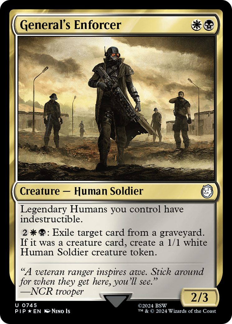 General's Enforcer (PIP-745) - Fallout Foil - Premium MTG Single from Wizards of the Coast - Just $9.34! Shop now at Game Crave Tournament Store