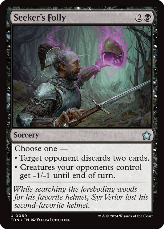 Seeker's Folly (FDN-069) - Foundations - Premium MTG Single from Wizards of the Coast - Just $0.25! Shop now at Game Crave Tournament Store