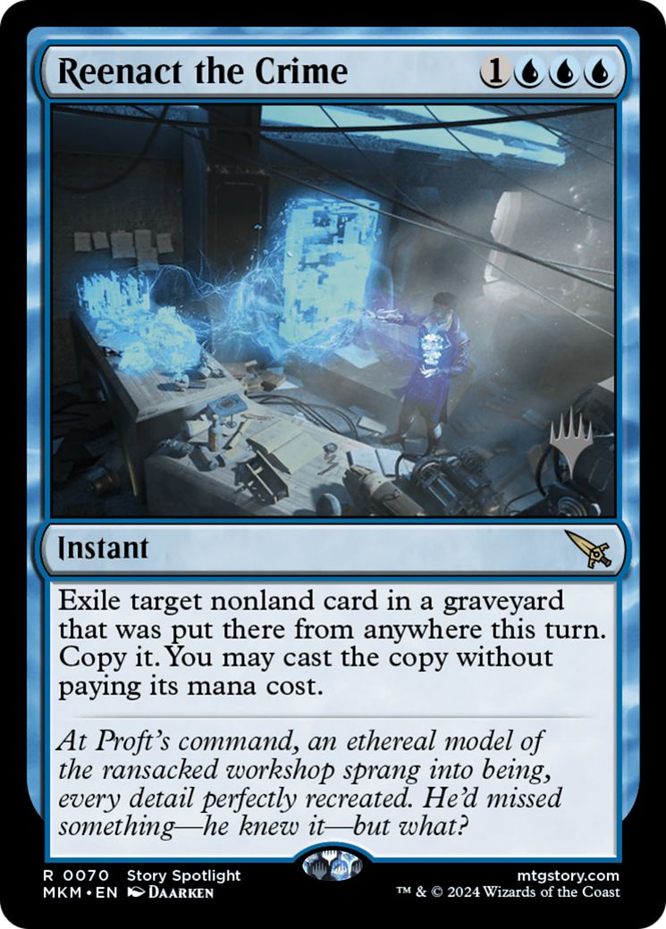 Reenact the Crime (PMKM-70P) - Murders at Karlov Manor Promos Foil - Premium MTG Single from Wizards of the Coast - Just $0.80! Shop now at Game Crave Tournament Store