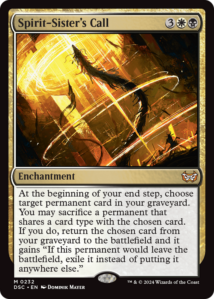 Spirit-Sister's Call (DSC-232) - Duskmourn: House of Horror Commander - Premium MTG Single from Wizards of the Coast - Just $0.25! Shop now at Game Crave Tournament Store